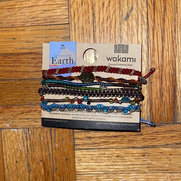 Brand New Colorful Glass Beaded Macrame Bracelets (Set of 7), "Boho Histories" - Picture 5 of 5